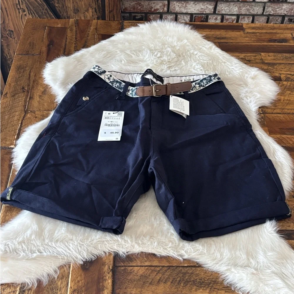Zara Navy Cargo Shorts for Men